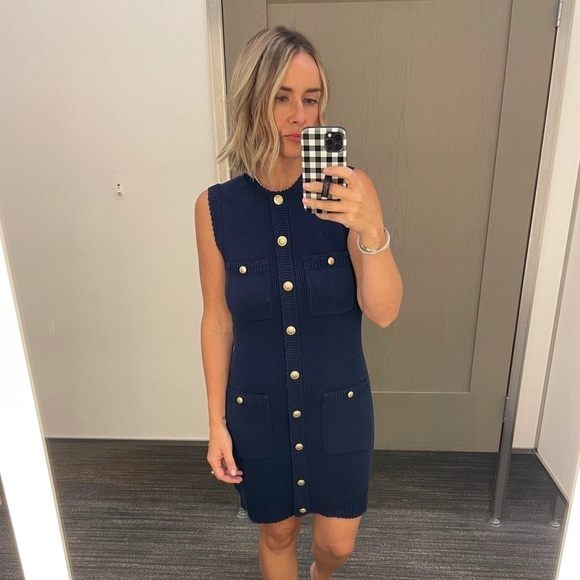 REFORMATION Catalina Navy Cotton Mini Dress XS - Picture 2 of 6